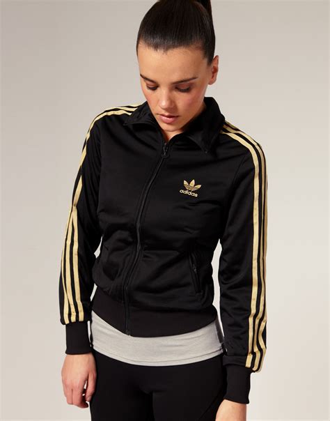 adidas jacke damen gold|Adidas 3 stripe gold.